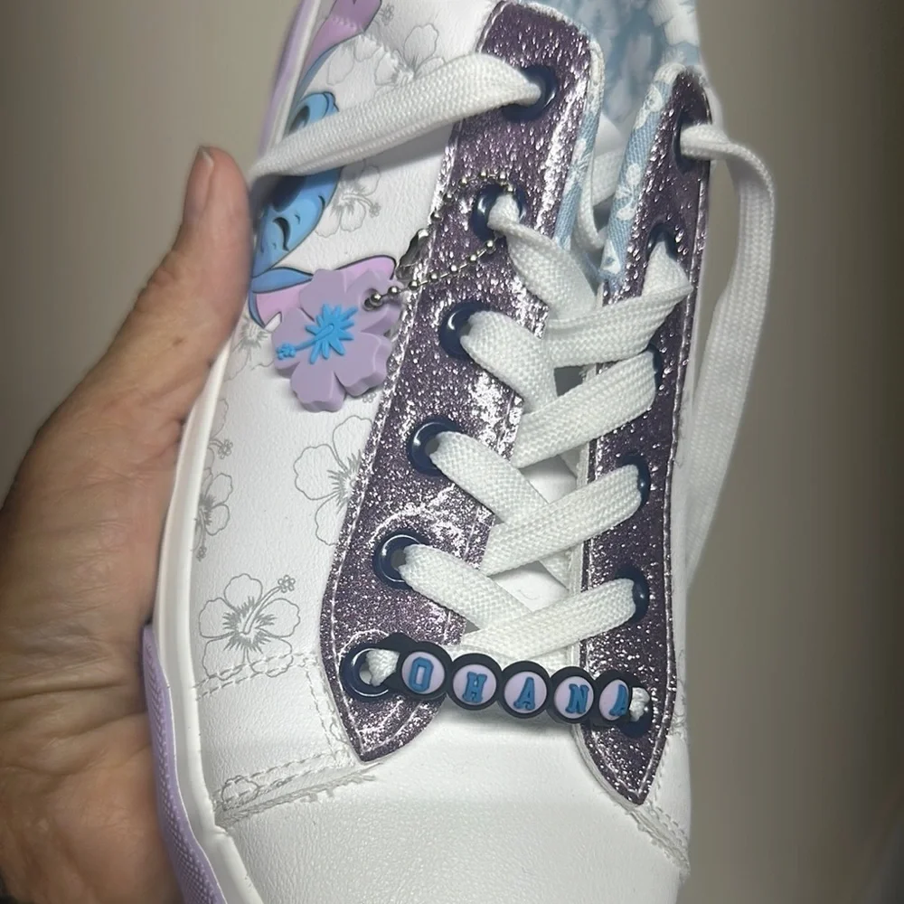 Disney LILO & Stitch White and Purple Chunky Sole Sneakers